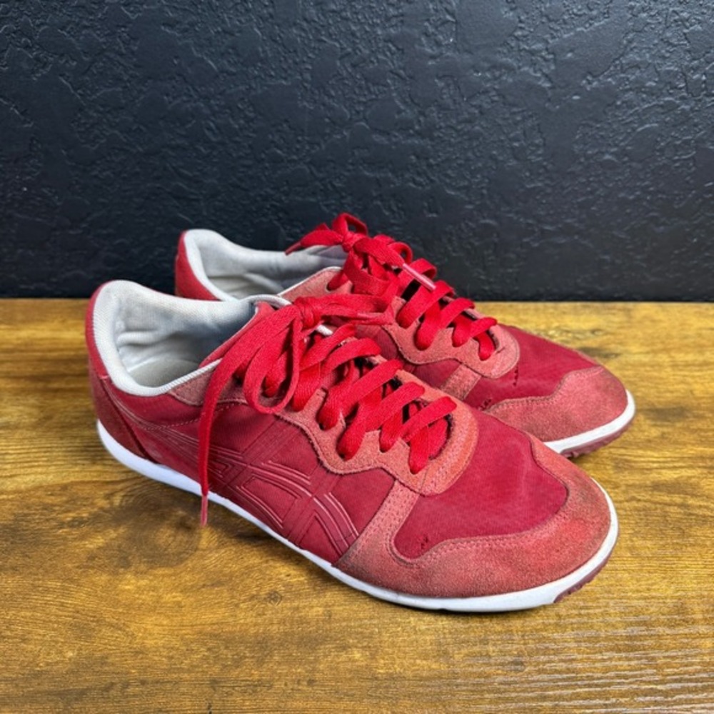 Onitsuka Tiger‎ Ultimate 81 D302L Red Suede Mesh Sneakers Womens Size 6